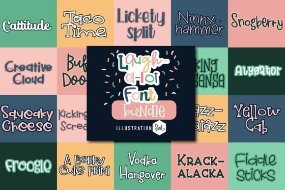 Laugh a Lot: A Digital Designer's Take on a Whimsical Font Bundle