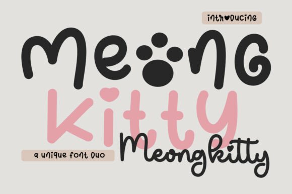 Meong Kitty Duo: A Playful Font Pair for Vibrant Web Design
