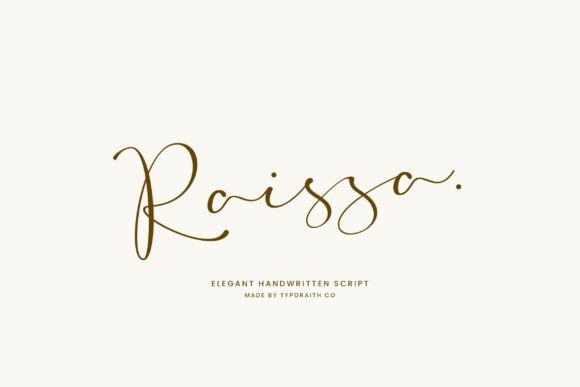 Raissa: A Handwritten Script Font for Modern Digital Expression