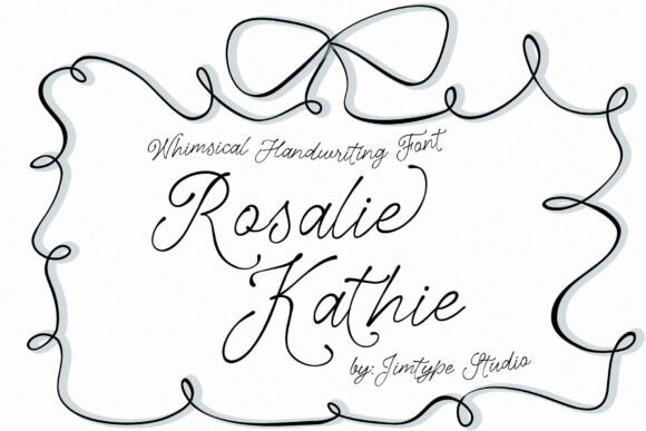Rosalie Kathie: A Handwritten Font for Crafted Products