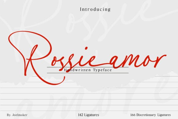Rossie Amor: An Elegant Font for Handmade Product Makers