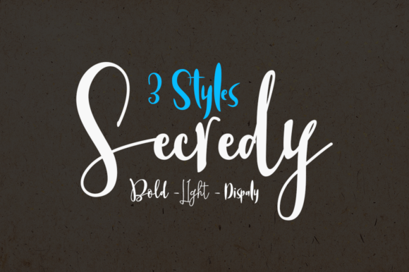 Secredy: A Script Font for Sophisticated Editorial Design