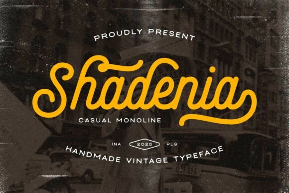 Shadenia: A Font That Captures Vintage Energy for Modern Screens