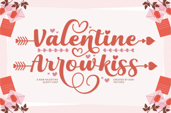 Valentine Arrowkiss: A Playful Script Font for Your Brand Heart